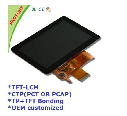 5“ Touch screenpaneel en LCM en het optische plakken voor Industrieel controleapparaat