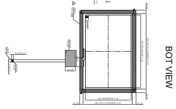 POS G+G 10,1 inch geprojecteerd capacitieve touchpaneel