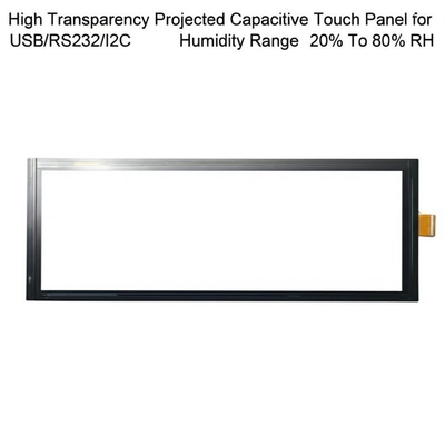 Hoog transparante geprojecteerde capacitieve aanraakpaneel voor USB/RS232/I2C Vochtigheidsbereik 20% tot 80% RH
