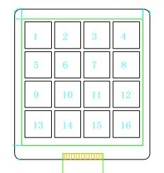 3.5 het“ 16 Zeer belangrijke Touchkey-Scherm van de matrijs Weerstand biedende Aanraking/van het Aanrakingsscherm Vertoningscomité
